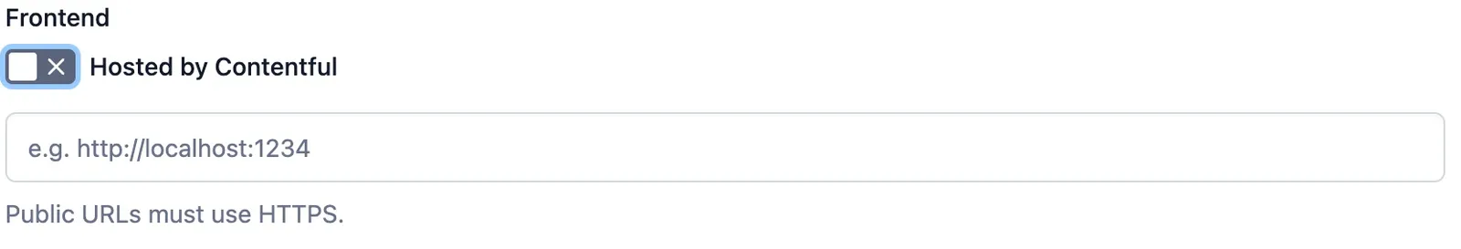 App Settings - Frontend
