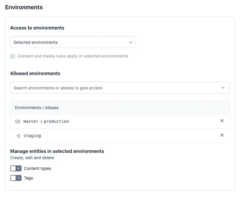 Manage access to environments tutorial 2 image