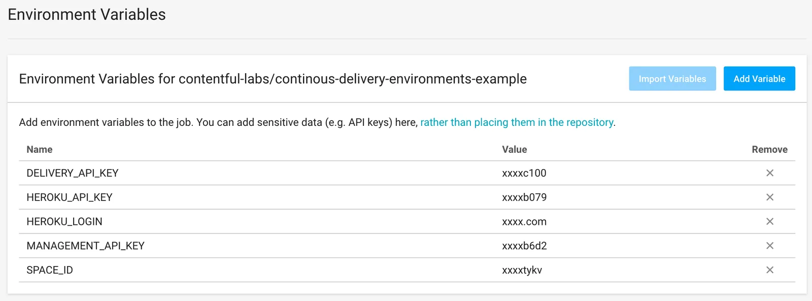 CI key page