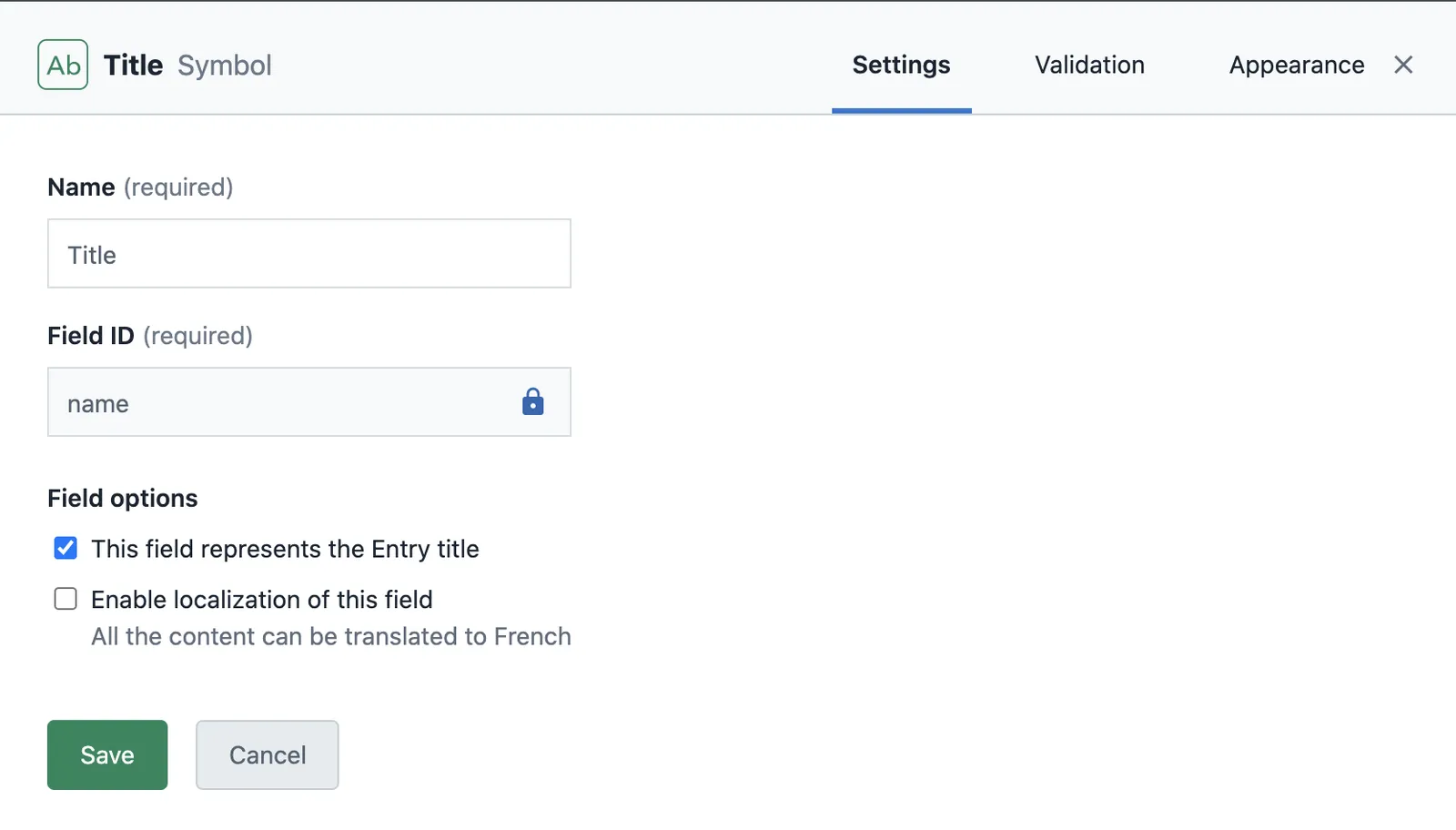 Tutorial title field